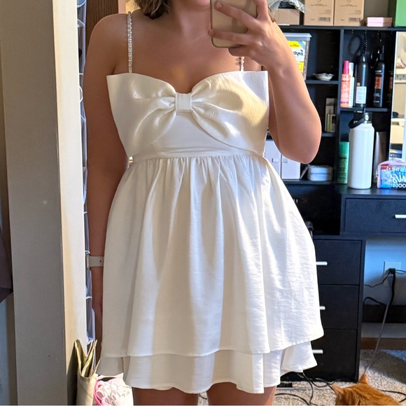 NWT ALTARD STATE Bow Mini White Layered Dress Size Small - Picture 1 of 1